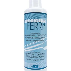 Disinfettante Sporigerm Ferri+ ad azione tubercolicida, battericida, fungicida e virucida per strumenti medici.